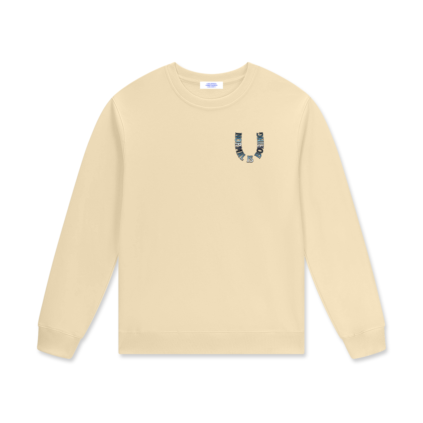 NORMAL IS BORING Unisex Cotton Pullover