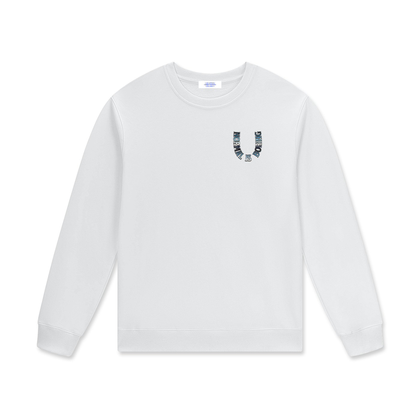 NORMAL IS BORING Unisex Cotton Pullover