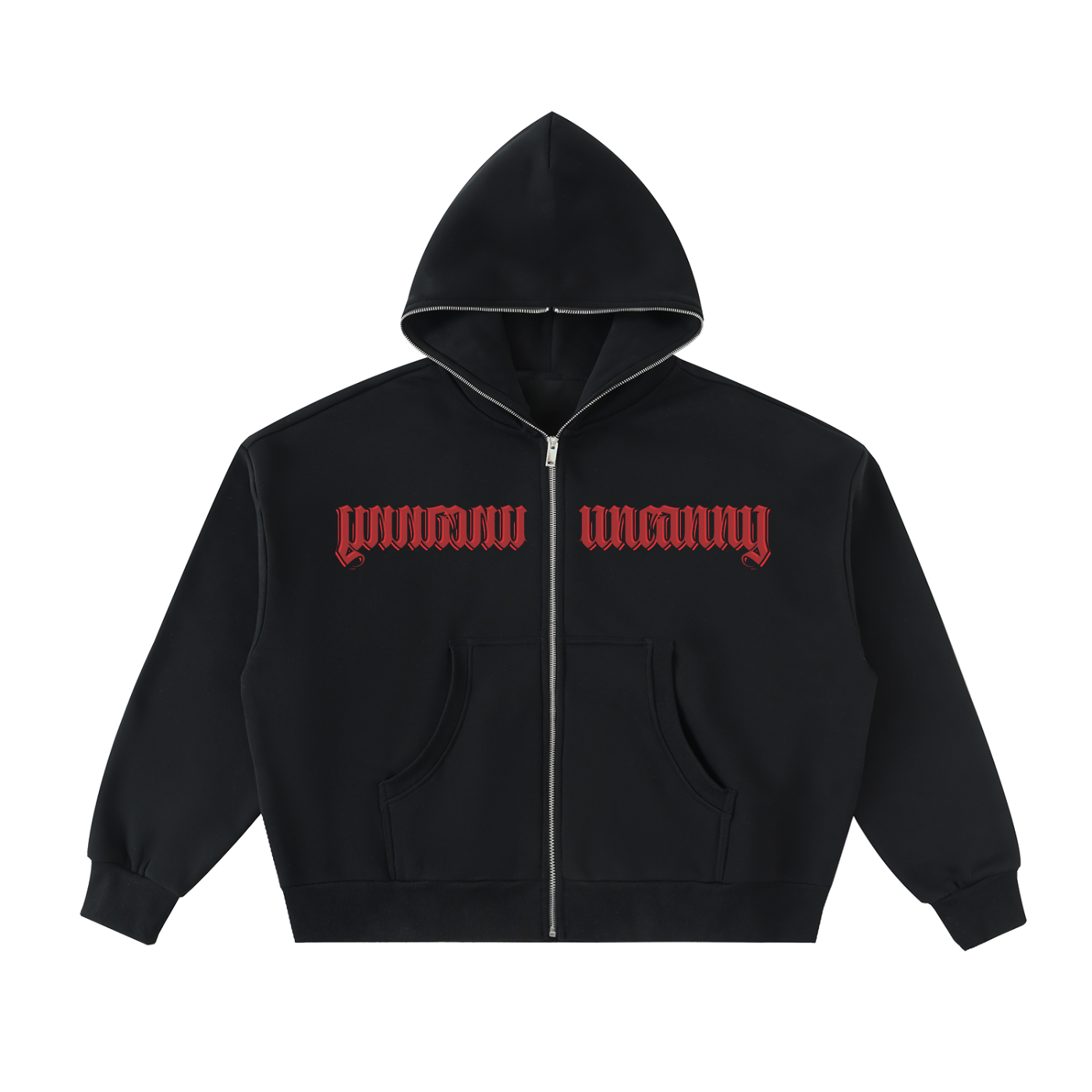 UNCANNY Full-Zip Boxy Hoodie