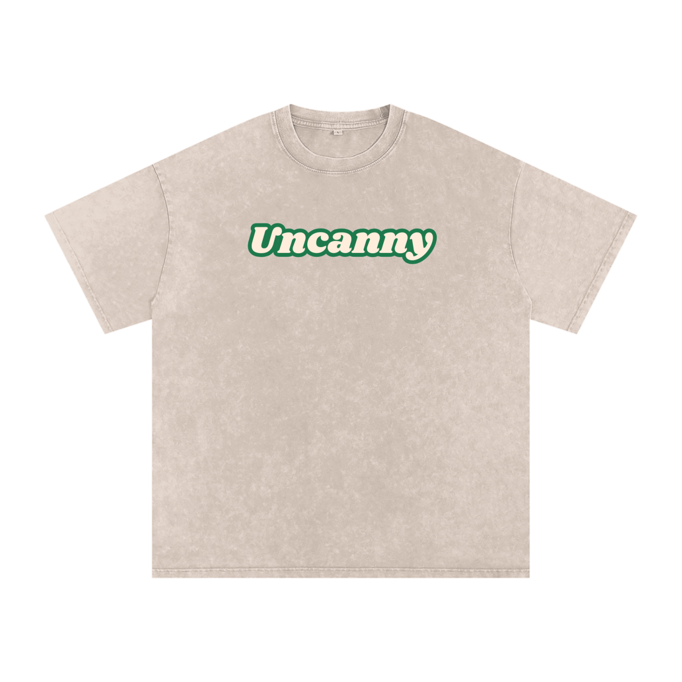 UNCANNY Snow Washed Oversized Cotton T-Shirt