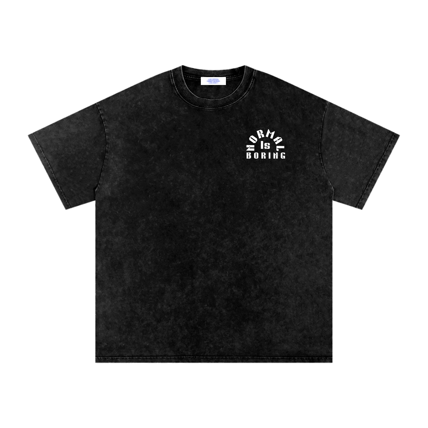NORMAL IS BORING Snow Washed Oversized Cotton T-Shirt