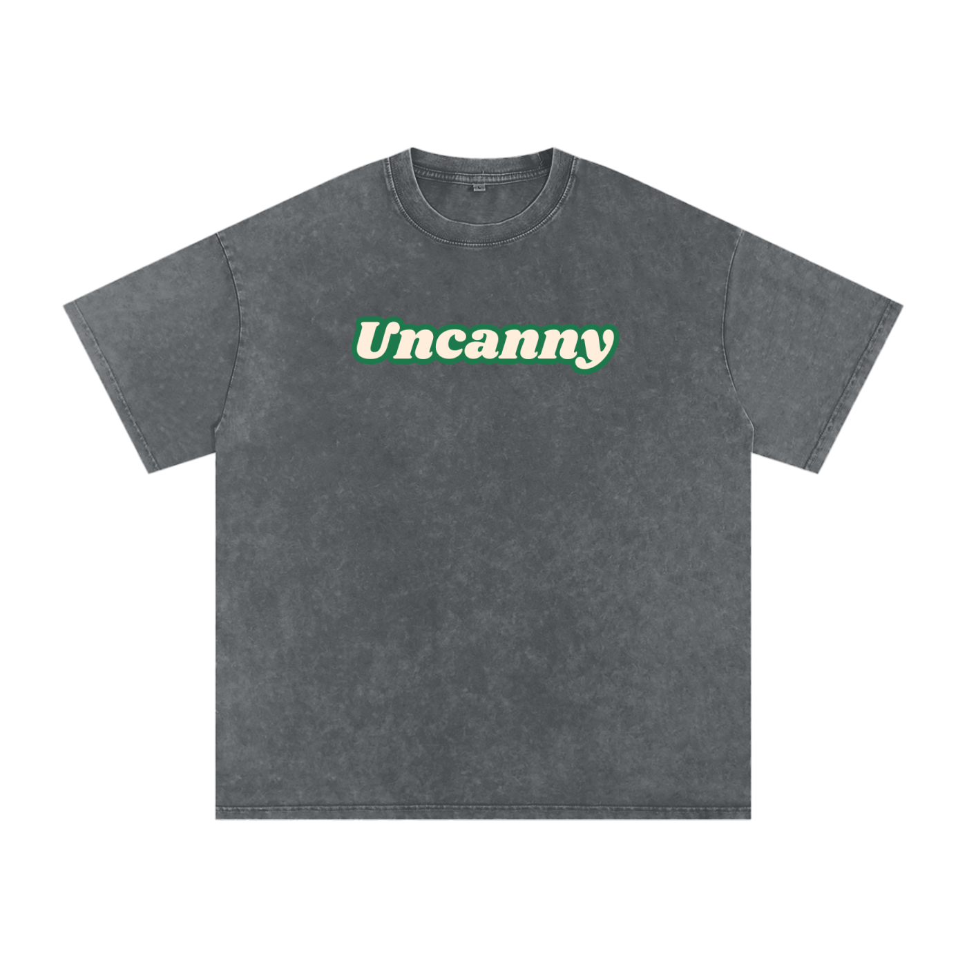 UNCANNY Snow Washed Oversized Cotton T-Shirt