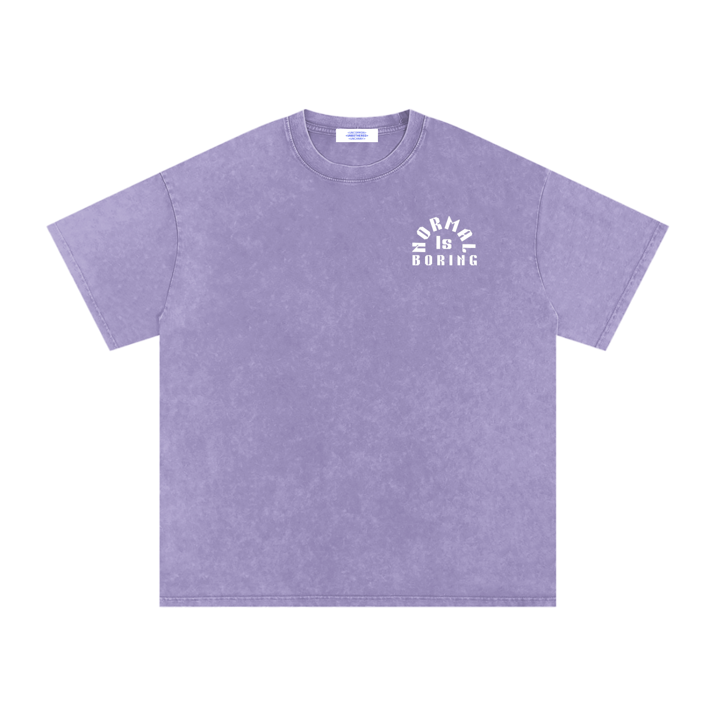 NORMAL IS BORING Snow Washed Oversized Cotton T-Shirt
