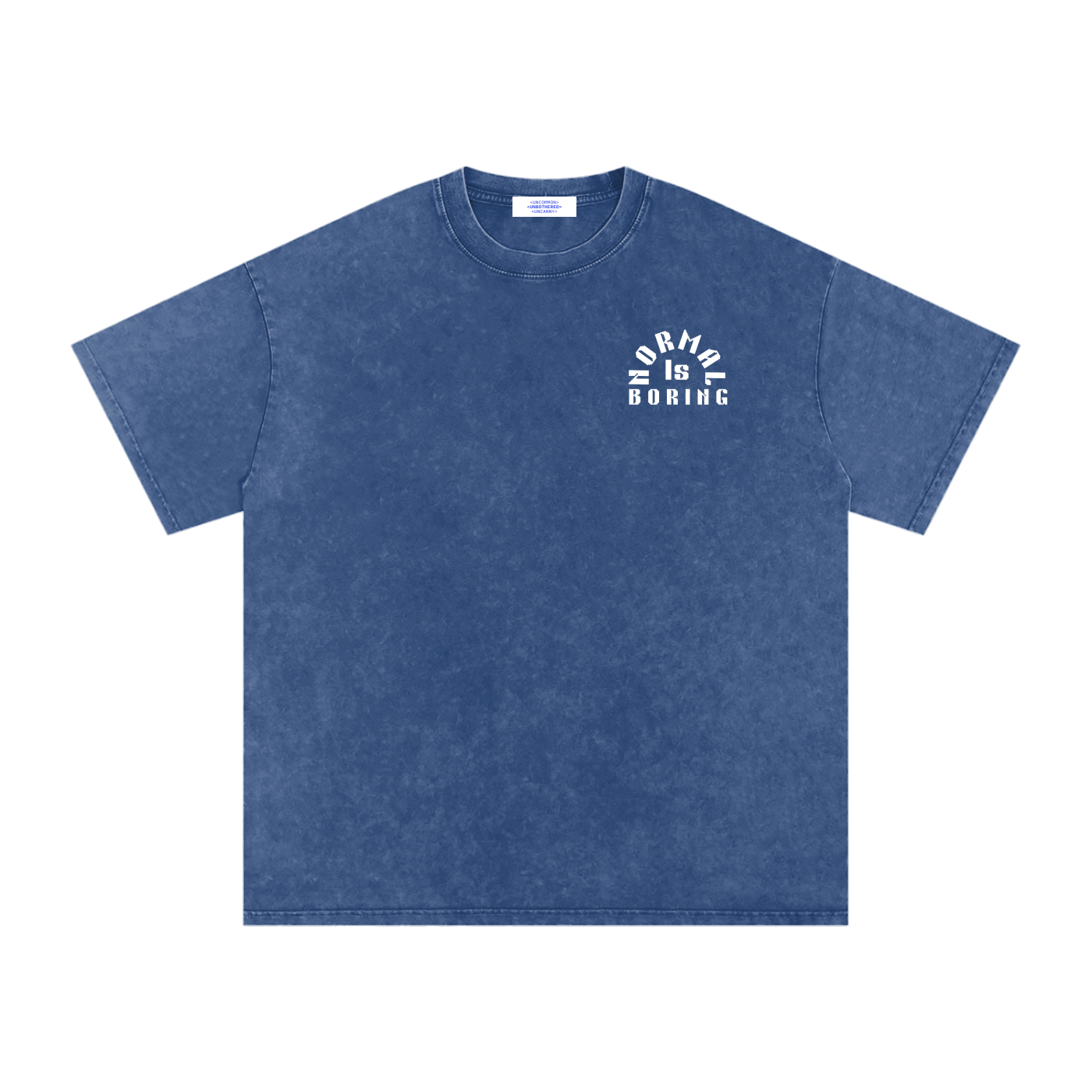 NORMAL IS BORING Snow Washed Oversized Cotton T-Shirt