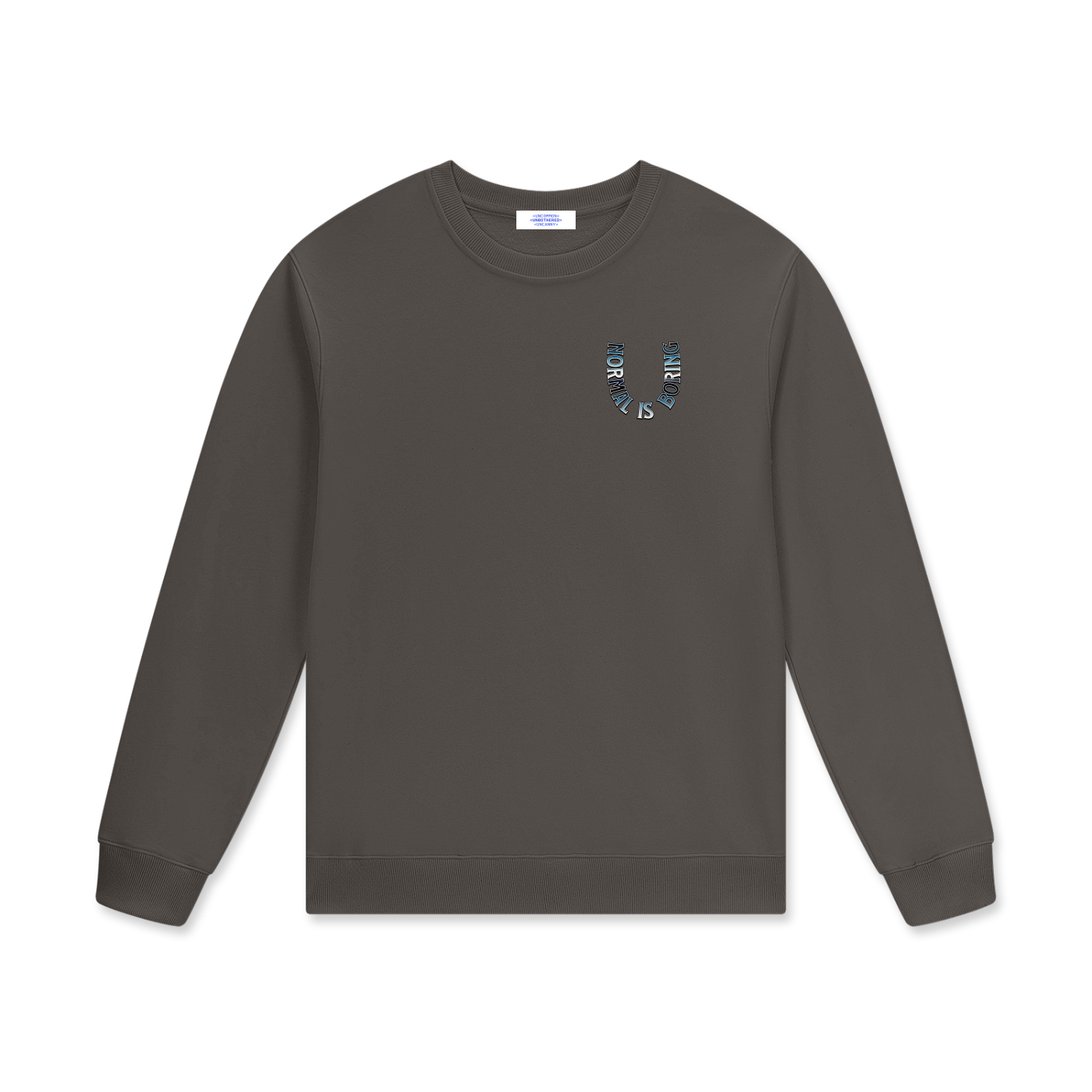NORMAL IS BORING Unisex Cotton Pullover