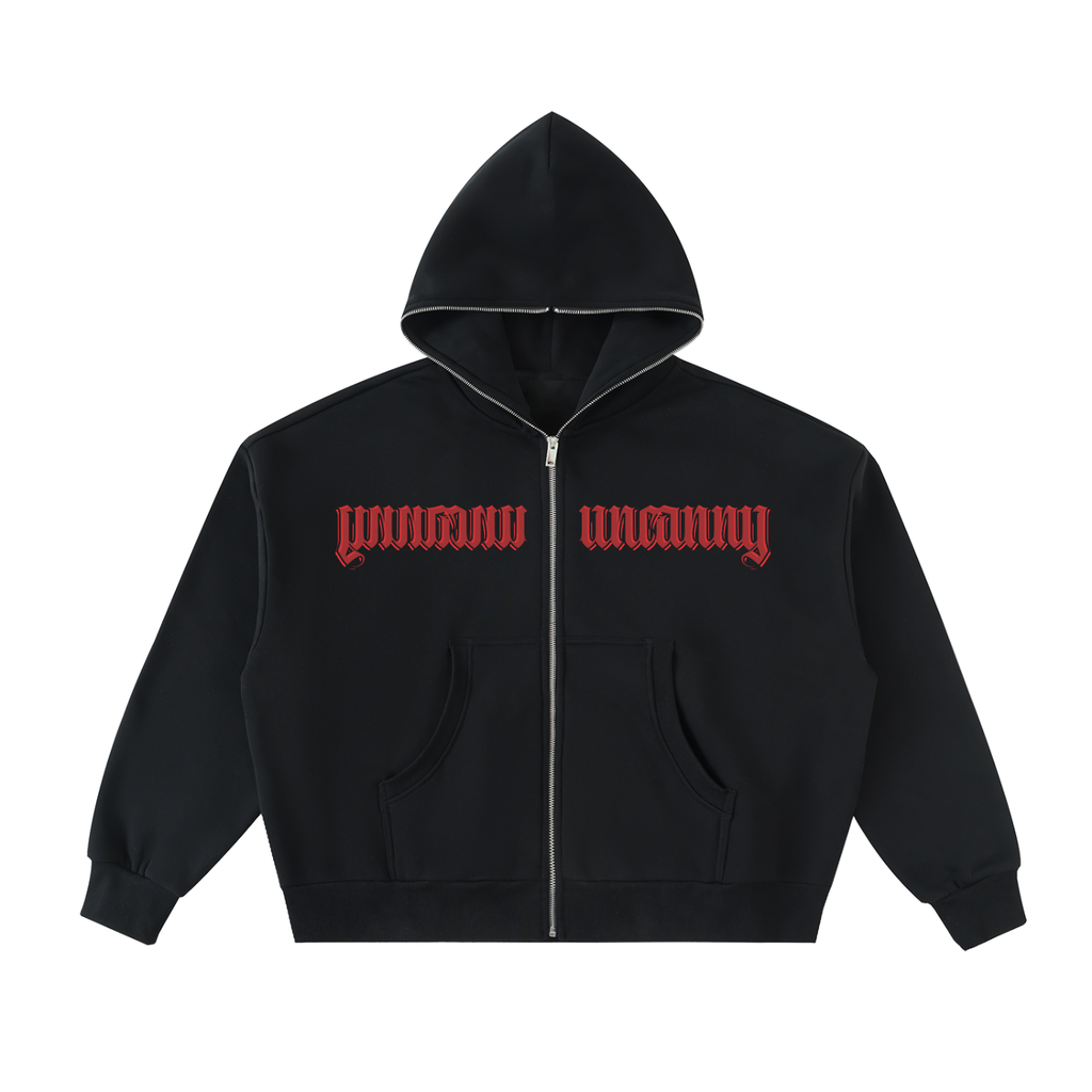 UNCANNY Full-Zip Boxy Hoodie