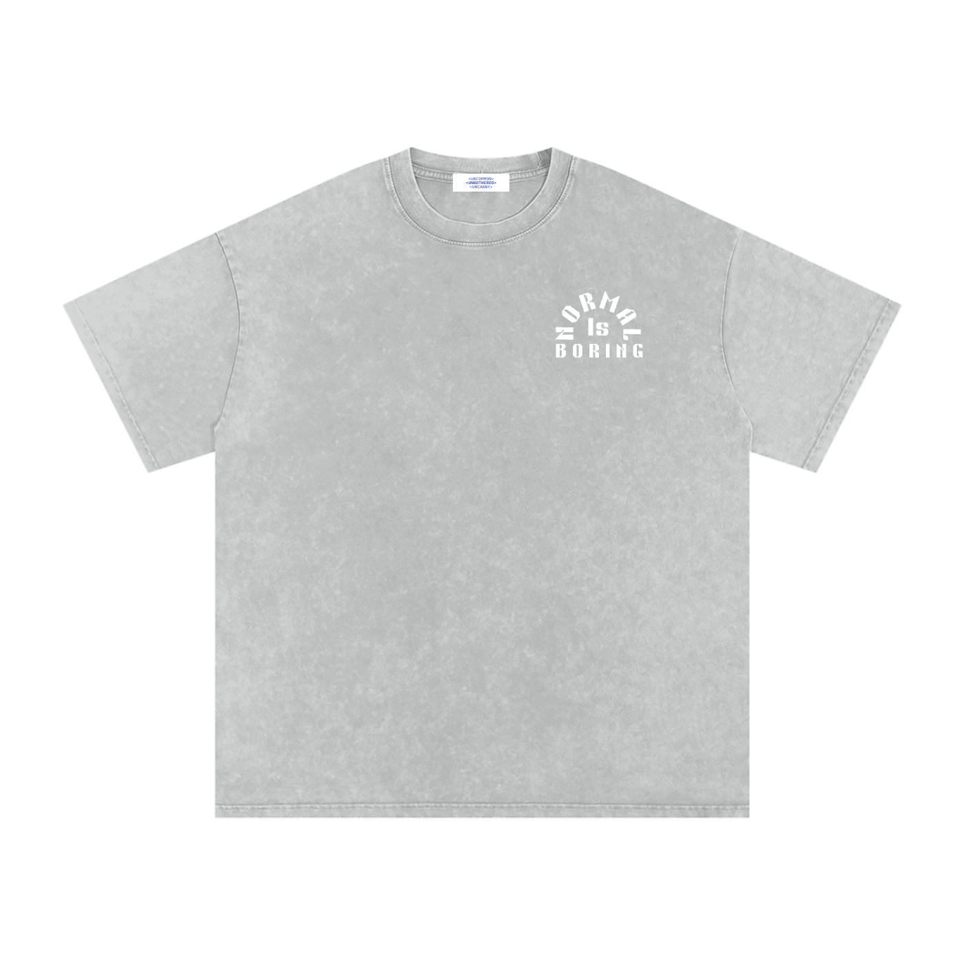 NORMAL IS BORING Snow Washed Oversized Cotton T-Shirt