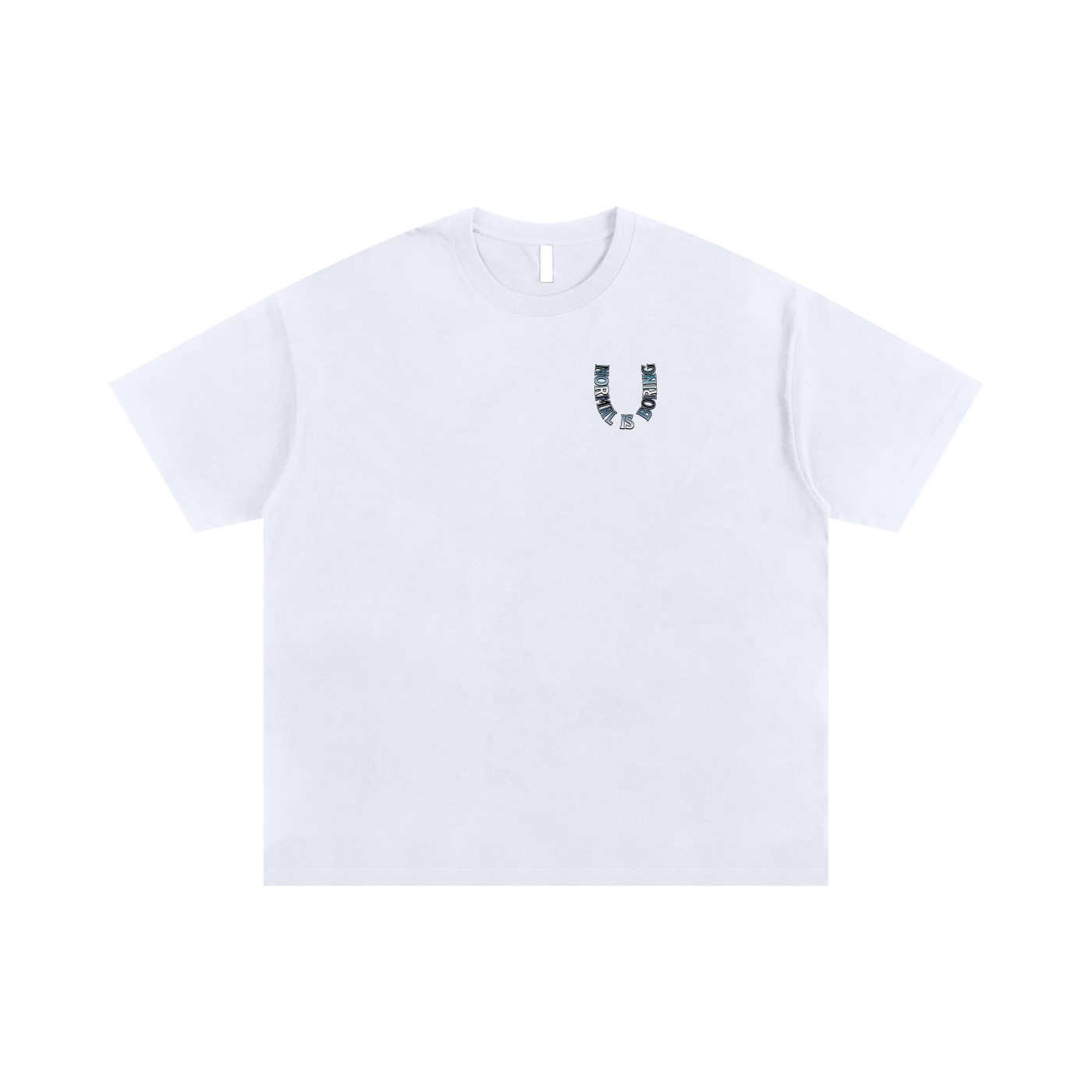 NORMAL IS BORING Unisex Oversized Cotton T-Shirt