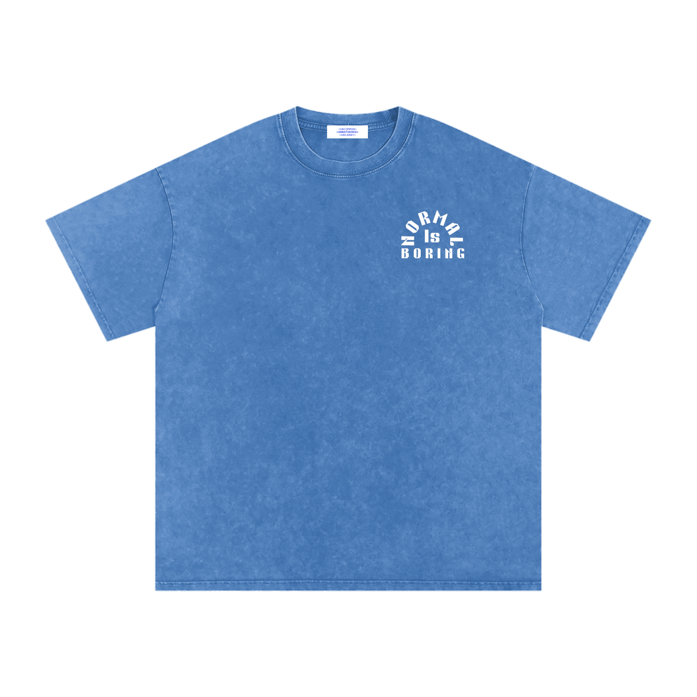 NORMAL IS BORING Snow Washed Oversized Cotton T-Shirt