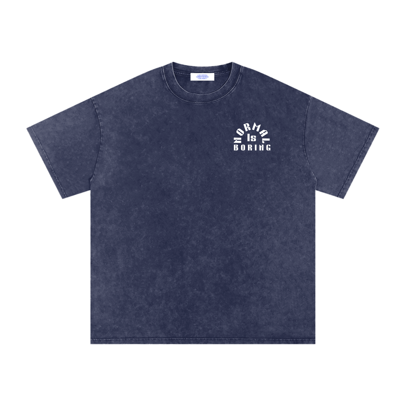 NORMAL IS BORING Snow Washed Oversized Cotton T-Shirt